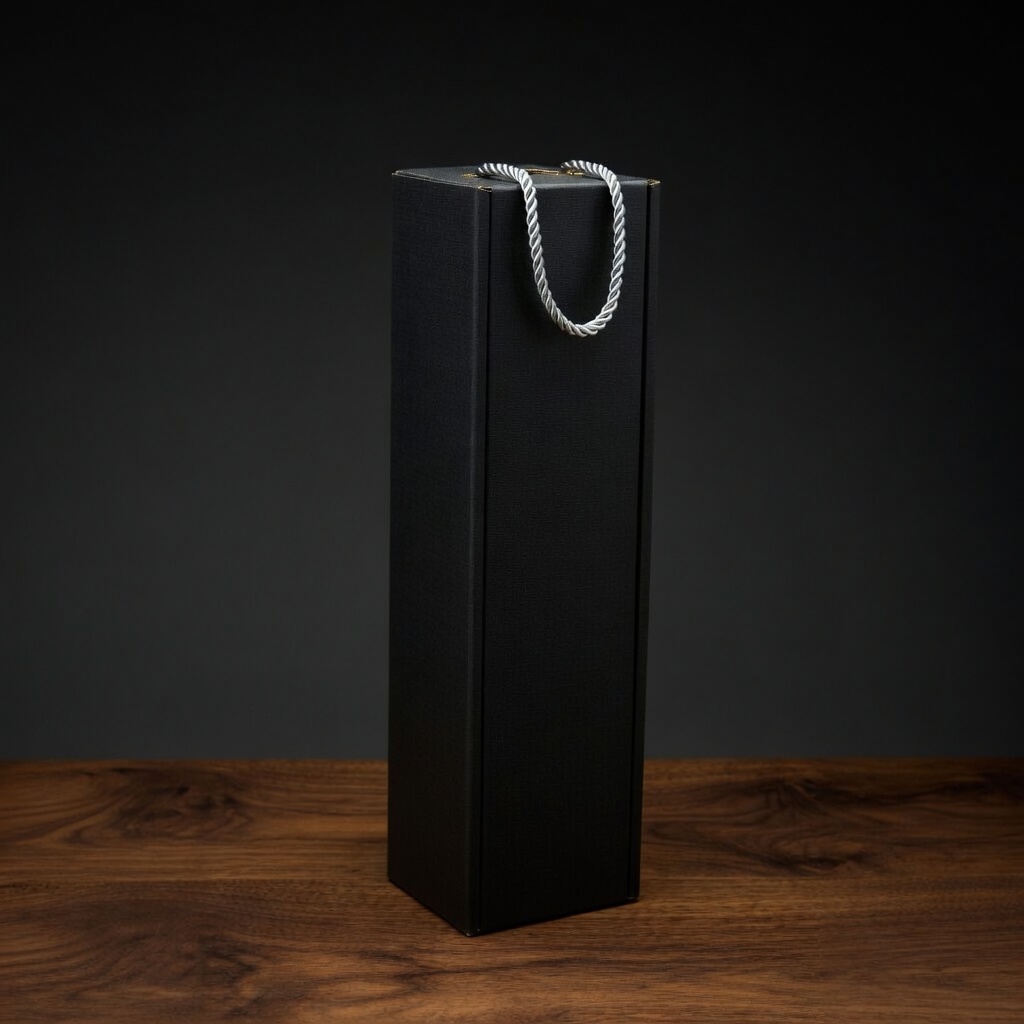 Czarne pudełko na wino — zdjęcie produktowe