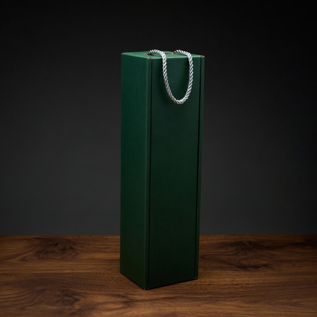 Zielone pudełko na wino — zdjęcie produktowe